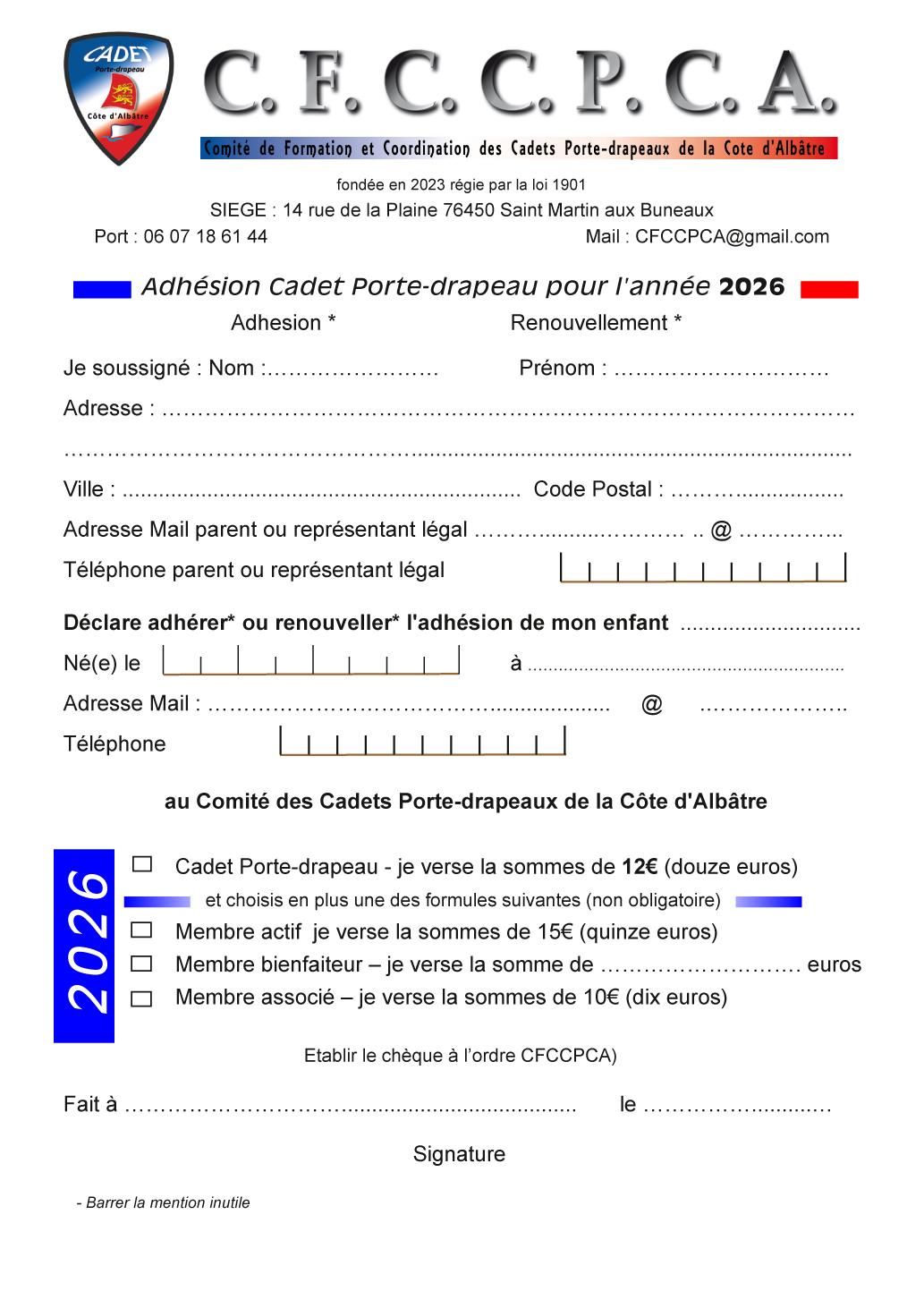 Bulletin d adhesion 2026 mod copie